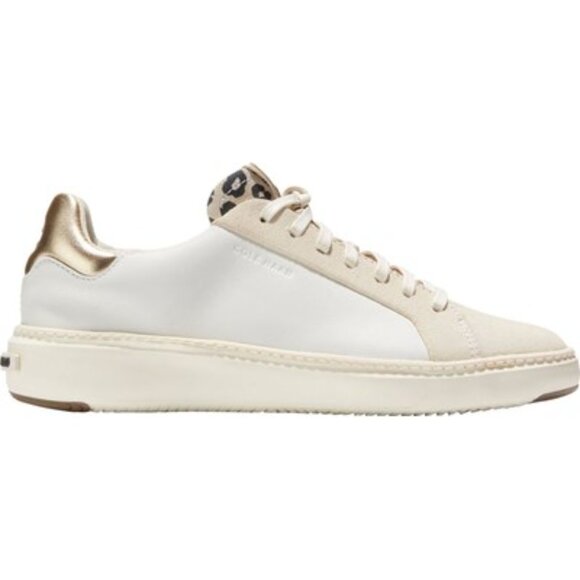 Cole Haan suede  White/tan and Gold Sneakers - Picture 1 of 5
